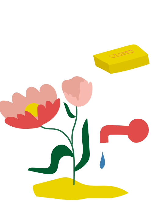 Pour le shampoing liquide ou le gel douche, une noisette suffit. 